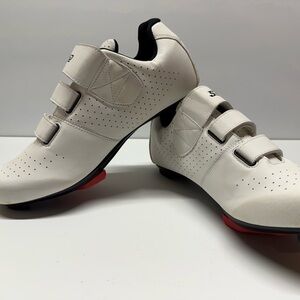 Speed White Athletic Cycling Shoes